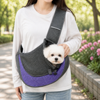 DogBedHouse Breathable Mesh & Adjustable Crossbody Dog Sling Carrier