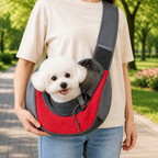 DogBedHouse Breathable Mesh & Adjustable Crossbody Dog Sling Carrier