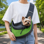 DogBedHouse Breathable Mesh & Adjustable Crossbody Dog Sling Carrier