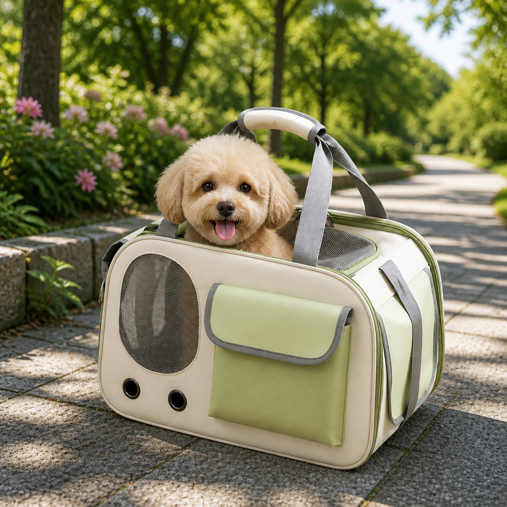 DogBedHouse Breathable Mesh & Bubble Window Travel Carrier