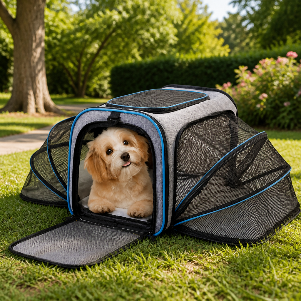 DogBedHouse Foldable & Breathable Mesh Pet Carrier