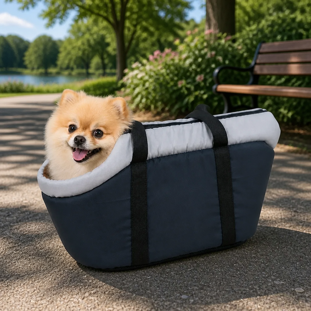 DogBedHouse Soft-Sided & Adjustable Inner Pad Travel Carrier