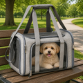 DogBedHouse Airline-Approved Waterproof & Breathable Mesh Pet Carrier (Removable Fleece Pad)