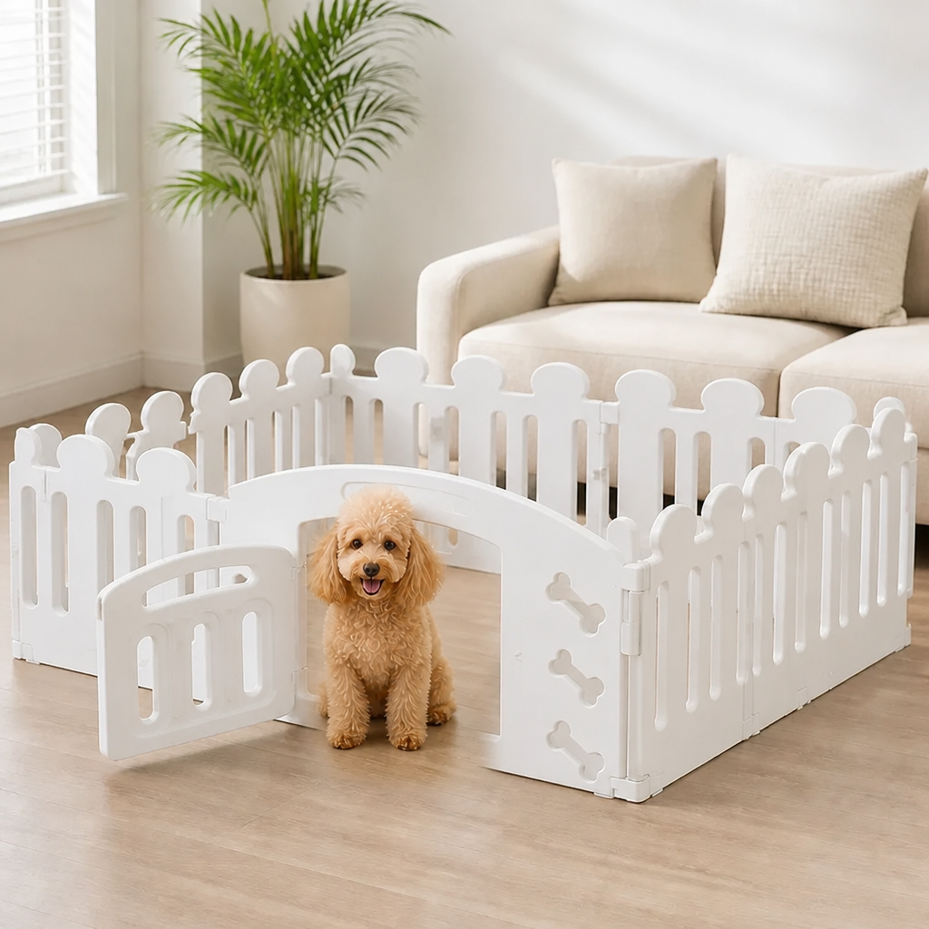 DogBedHouse Non-Toxic Recycled HDPE & Lockable Dog Playpen