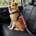 DogBedHouse Adjustable Breathable Mesh Dog Car Harness (Elastic Seatbelt Tether)