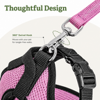 DogBedHouse Adjustable Breathable Mesh Dog Car Harness (Elastic Seatbelt Tether)