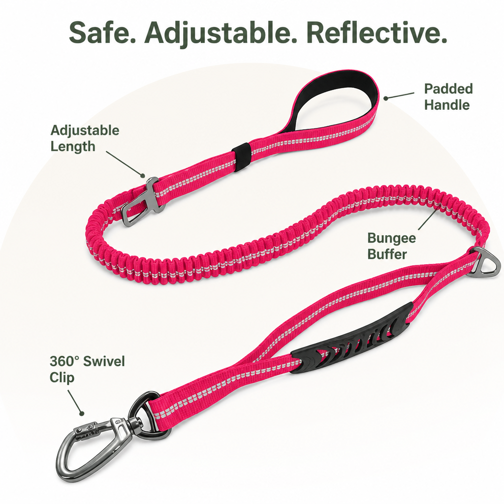 DogBedHouse Adjustable Durable Nylon Dog Leash (Quick-Release)