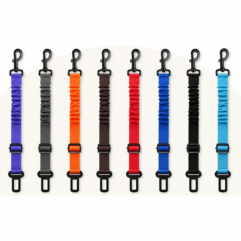 DogBedHouse Retractable Elastic Nylon Dog Car Seat Belt