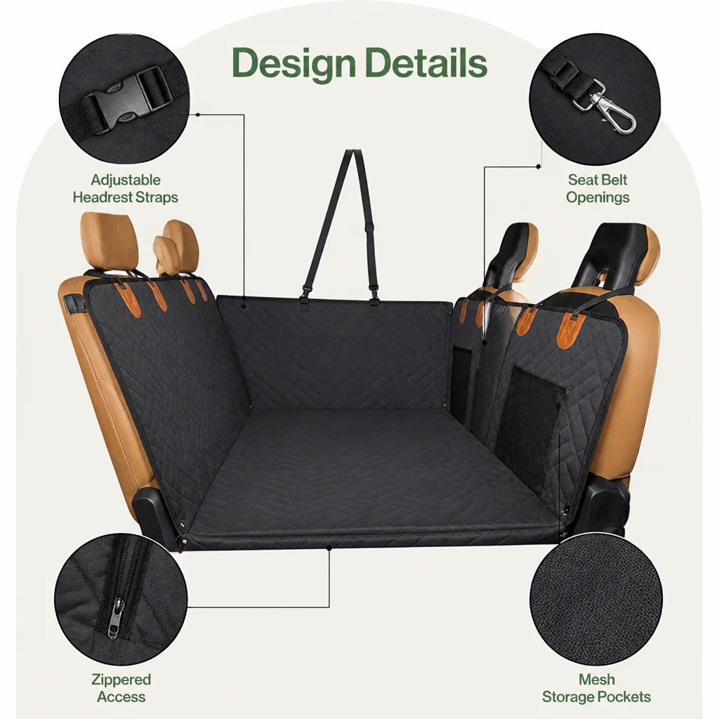 DogBedHouse Waterproof & Scratch-Proof Hammock Car Seat Cover (Removable)