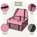 DogBedHouse Foldable Breathable Mesh Car Booster Seat