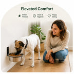 DogBedHouse Wall-Mounted Elevated Stainless Steel Pet Bowl