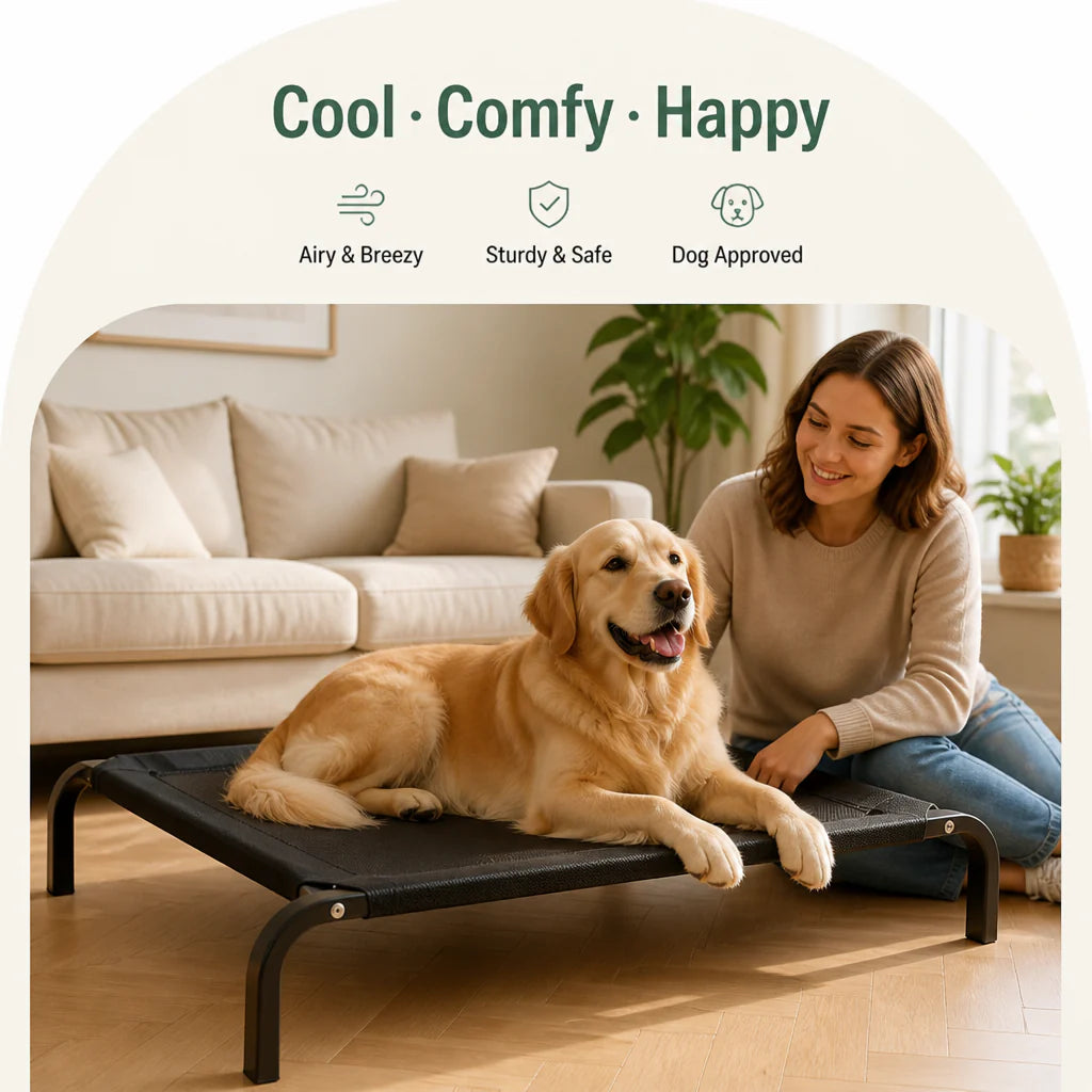 DogBedHouse Elevated & Foldable Canopy Dog Bed