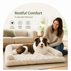 DogBedHouse Imitation Rabbit Fur & Anti-Slip Dog Bed
